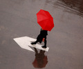 Red umbrella